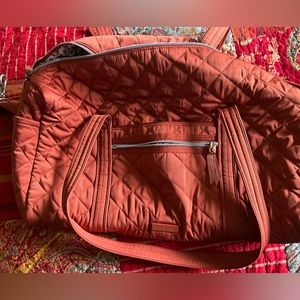 Vera Bradley medium twill duffel terra cotta